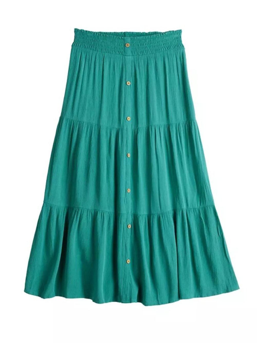 Girl's SO Button-Up Tiered Maxi Skirt - Teal - 20+ - NWT